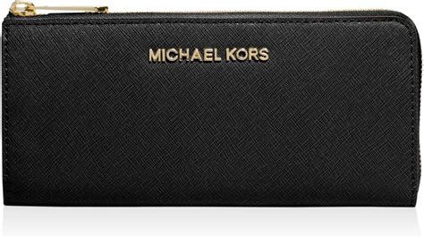 michael kors jet set large saffiano leather wallet|Michael Kors saffiano wallet black.